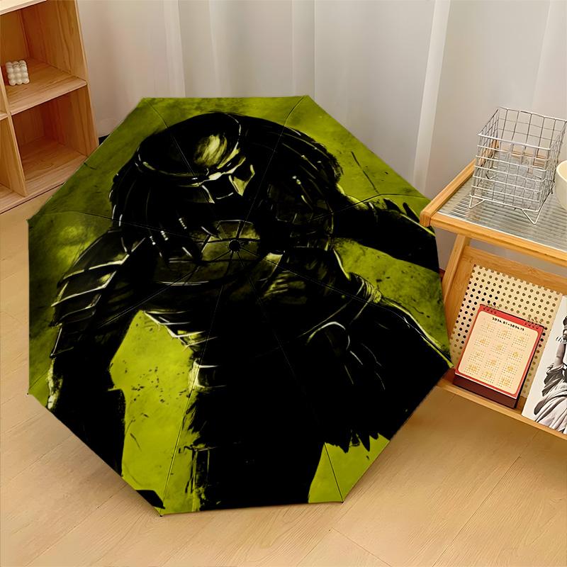 Predator Windproof Auto 8 Rib Folding Umbrella Portable Outdoor Parasol