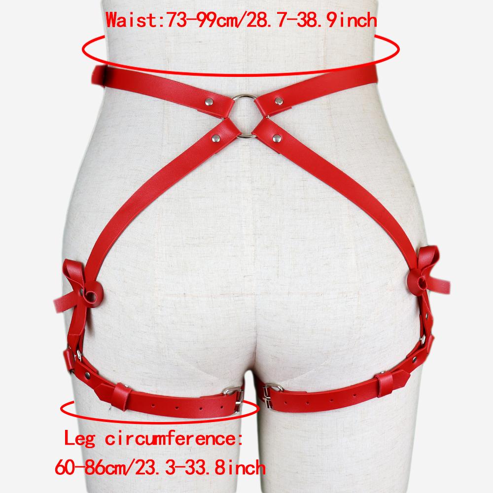 Кожаное Сексуальное Белье Фетиш Набедренный Портупей Готический Бант Нижнее Белье Экзотический Секс Костюм Женское Эротическое Платье Бэбидолл