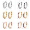 Charm Small Huggie Hoops Earrings for Women Cartilage Dainty Rainbow Cubic Zirconia Silver Color Ear Rings Fashion Party Jewelry