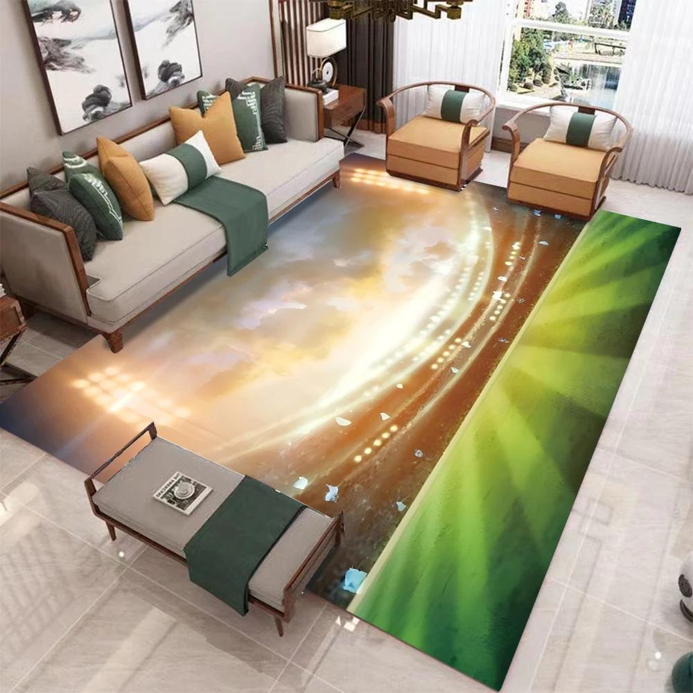 Football Area Rug Soccer Ball Sports Rugs for Living Room Floor Mat,Competitive Games Carpet,Home Decor Non-Slip Carpet for Home