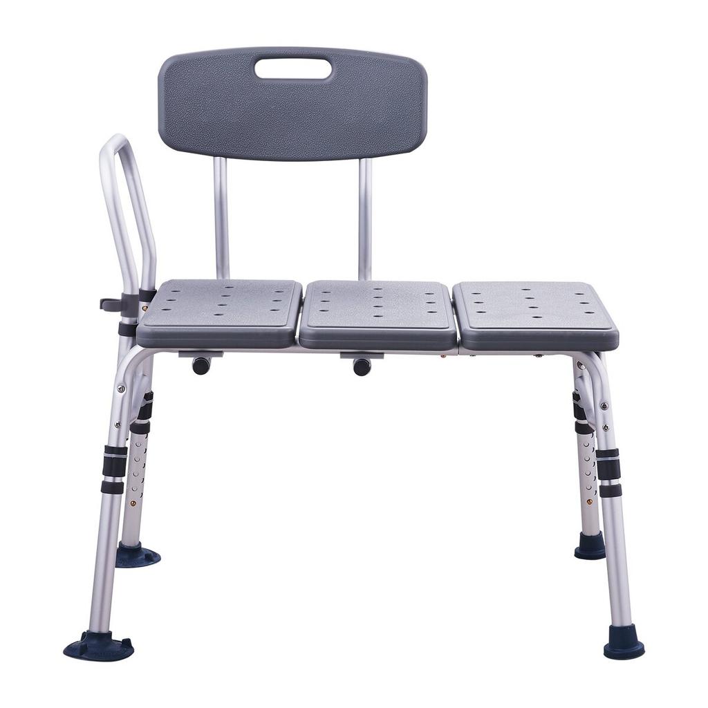 Tub Transfer Bench Bathtub Shower Seats with Reversible Backrest 400lbs