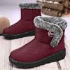 Хлопковая обувь женская новая бархатная утолщенная зимняя обувь термоботинки полиуретановые легкие с высоким голенищем хлопковые ботинки