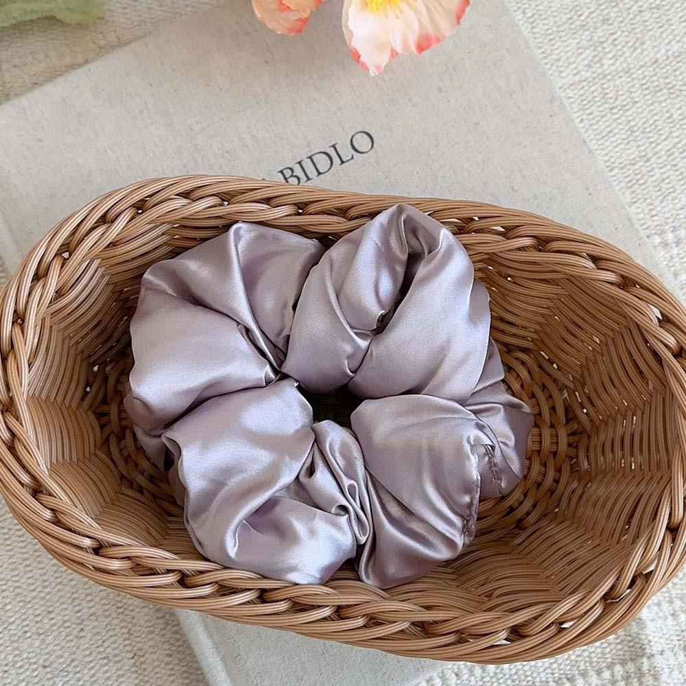 Satin Pillow Scrunchie - Silk Sleep Hair Tie for Women's Buns