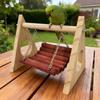Small Size Hamster Swing Natural Wood Hamster Chew Toy New Parrot Swing Perch  Pet Cage Decor