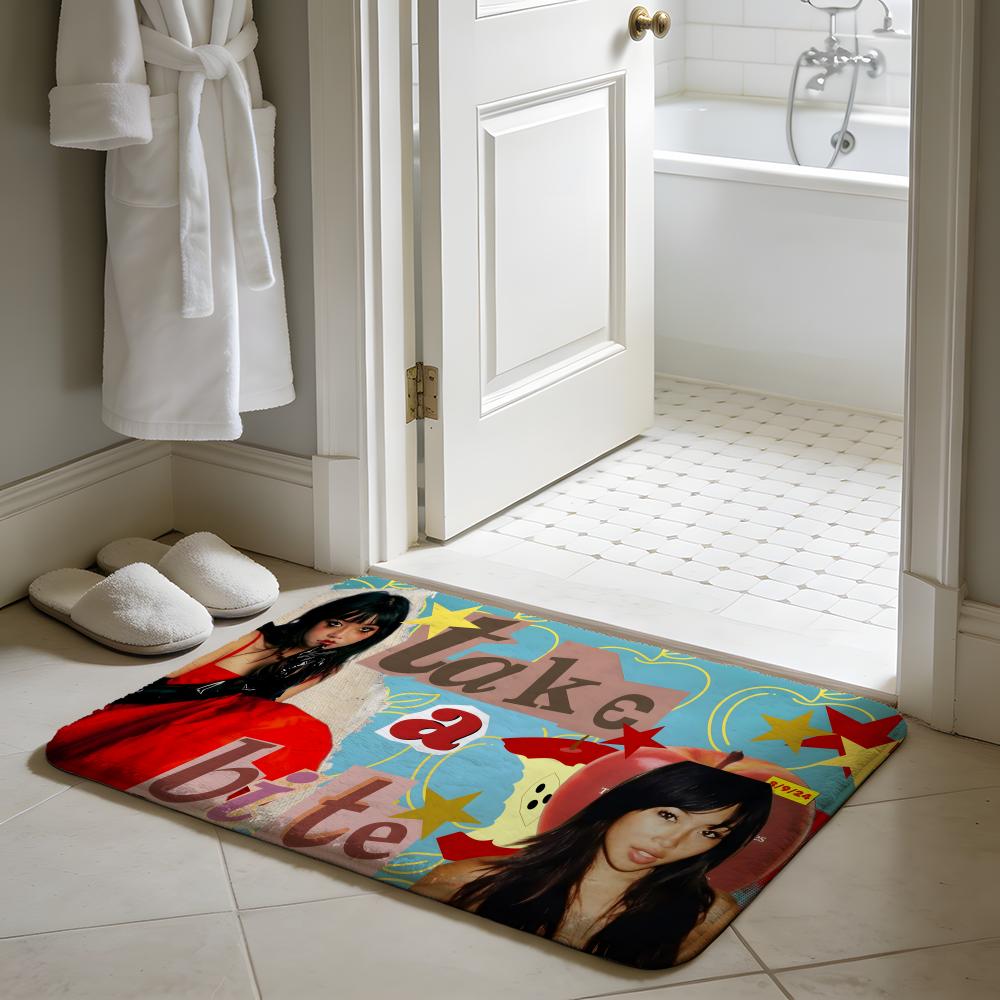 Hot Singer BBeabadoobee Floor Mat Soft Flannel Absorbent Mat Non-Slip Rug Home Bedroom Bathroom