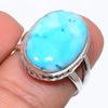 Подарочное кольцо из натурального стерлингового серебра 925 пробы с драгоценным камнем Ларимар S.7 H6Z28
