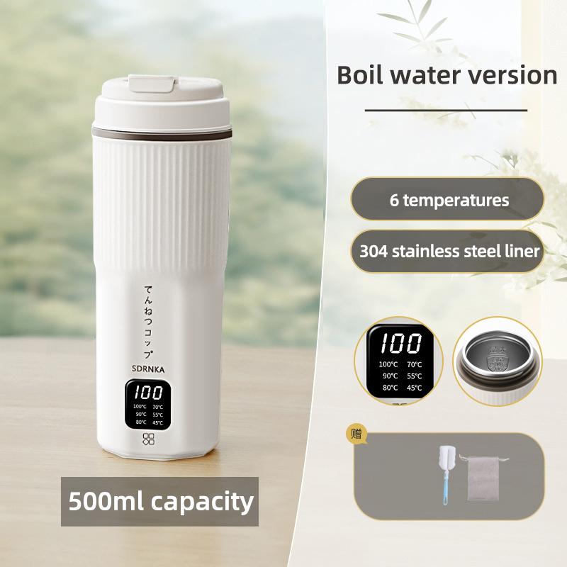 500ml Portable Electric Kettle Multifunctional Heating Cup Stew Cup Health Preserving Pot Thermo Pot Mini Travel Teapot 220V