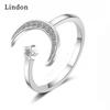 Lindon Classic Copper Alloy Zircon Ring Ladies Jewelry Wedding Promise Party Gift