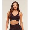 Vital V Neck Sports Bra Rich Maroon Marl B3a4k Nc65