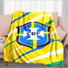 Brazilian Football Federation Printed Throws Blanket Soft Flannel Blankets for Couch Bed Gifts for Men Women Picnic blanket Christmas gifts