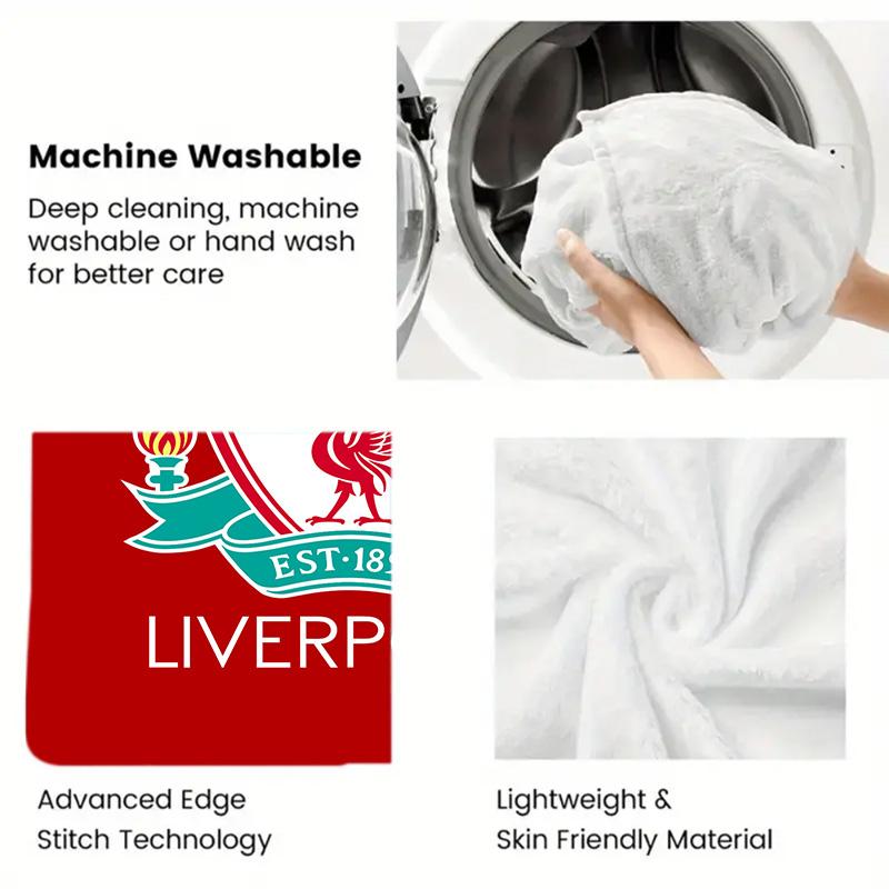 Liverpool Pattern Flannel Blanket High quality All Seasons Warmth and Comfort Perfect for Christmas Gifts.