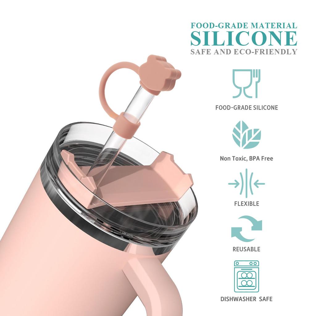 10 мм Крышки для трубочек Многоразовые силиконовые крышки для трубочек для кубка Стэнли Герметичные пыленепроницаемые крышки для трубочек Аксессуары для стаканов