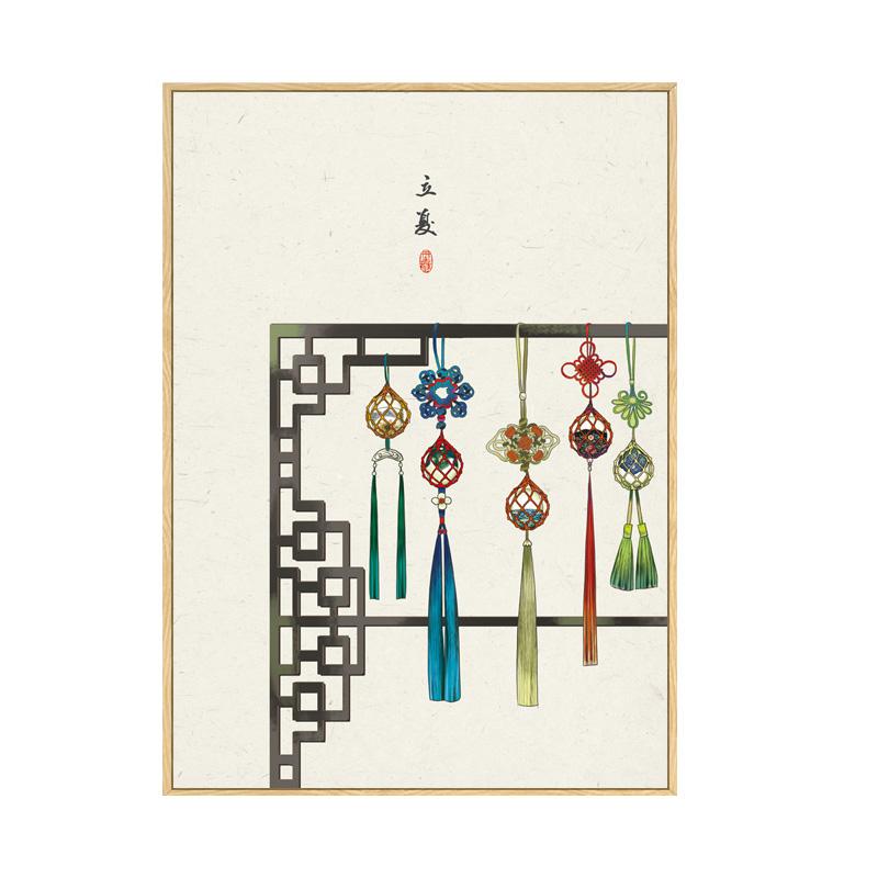 Китайская живопись на холсте для домашнего декора, 24 вида праздников, пейзажное настенное искусство, картины для гостиной, китайские постеры