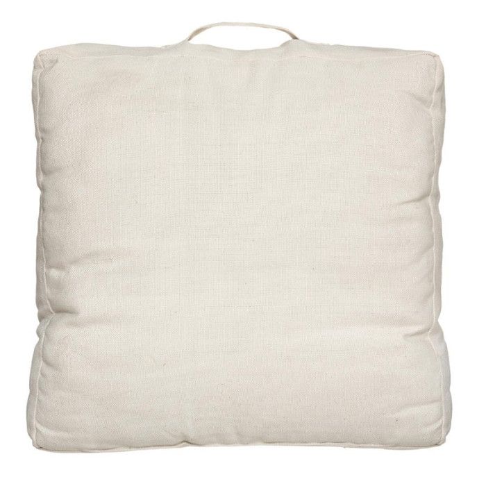 Coussin de sol recyclé "Row" 48 x 48 x 14 cm Atmosphéra - Gris