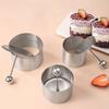 Round Stainless Steel Cake Mousse Ring With Lid Cake Decoration Tool Pastry Cake Mousse Mold Rice Ball Sushi Maker Kitchen Tool