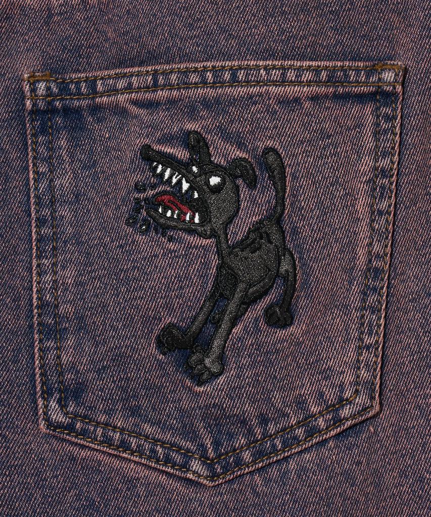 BROWNBREATH Hinder Post Wide Denim Pants - Purple