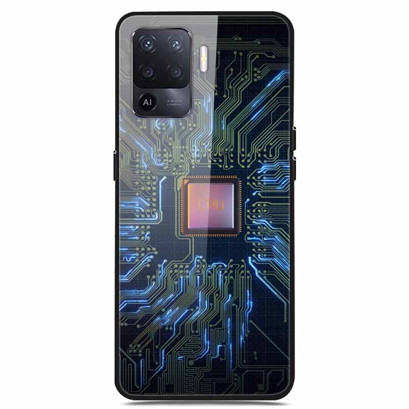 For OPPO Reno 5 Lite Case Luxury Tempered Glass Bumper for OppoA94 4G Phone Cover For OPPO a94 4G/ Reno5 Lite Glass Coque A94 4G