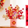 Simulated New Year DIY Material Bag Creative Blessing Flower Bucket  Home Decor
