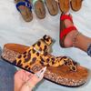 Oversized Cork Flip Flops for Women In Summer Fashion Sandals for Couples Beach Shoes Sandals with Flat Bottoms
