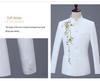 New Men's Gold Embroidered Zhongshan Suit - Stand Collar Performance & Wedding Outfit