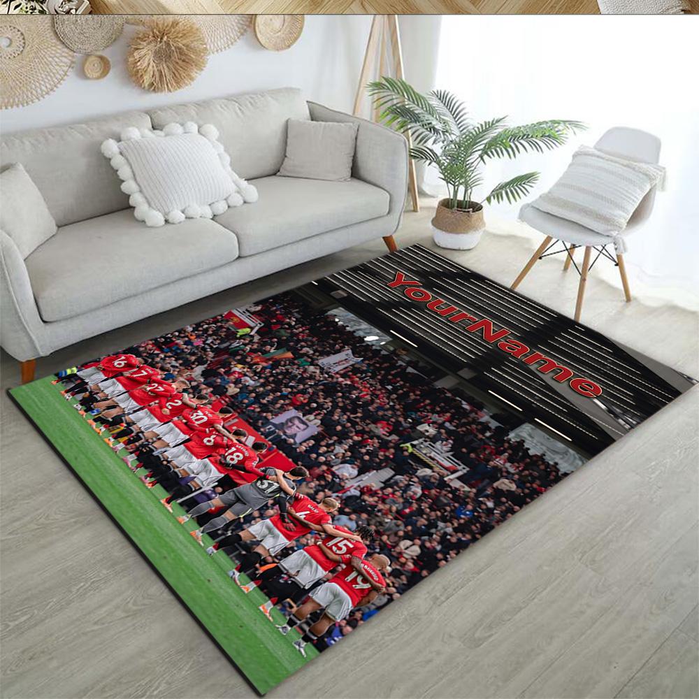 Manchester Personalized Name Carpet Suitable for Dormitory Playrooms Study room Foyer Anti-slip Rug Office home decor Gift for Festivals