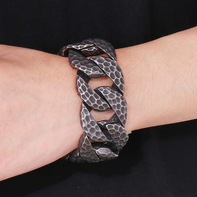 Винтажный кубинский браслет-цепочка для мужчин, ширина 24/31 мм, массивная нержавеющая сталь, мужской ювелирный аксессуар, мужской браслет на руку