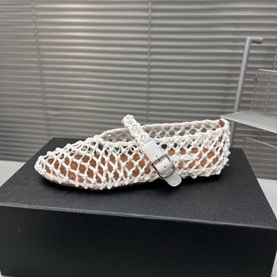 Мода 2025 Лето Балетки Женские Туфли Мэри Джейн Женские На плоской подошве Сетчатые Рыболовная сеть Полые Одинарные туфли Сандалии