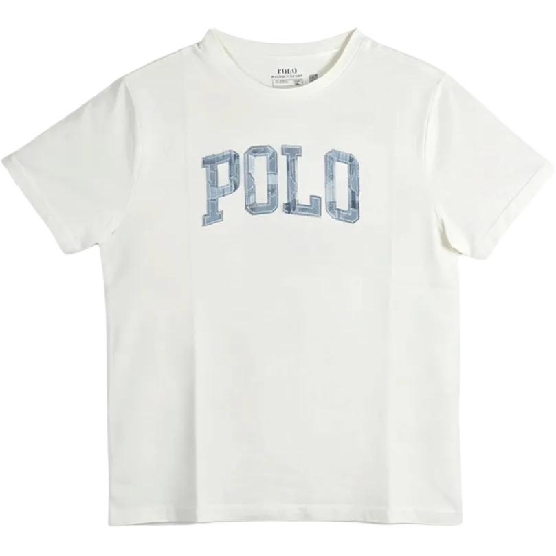 Футболка Polo Ralph Lauren Ss26 Хлопок Аппликация Вышивка Короткий рукав Классическое издание Дети Детские топы 323A12262-001