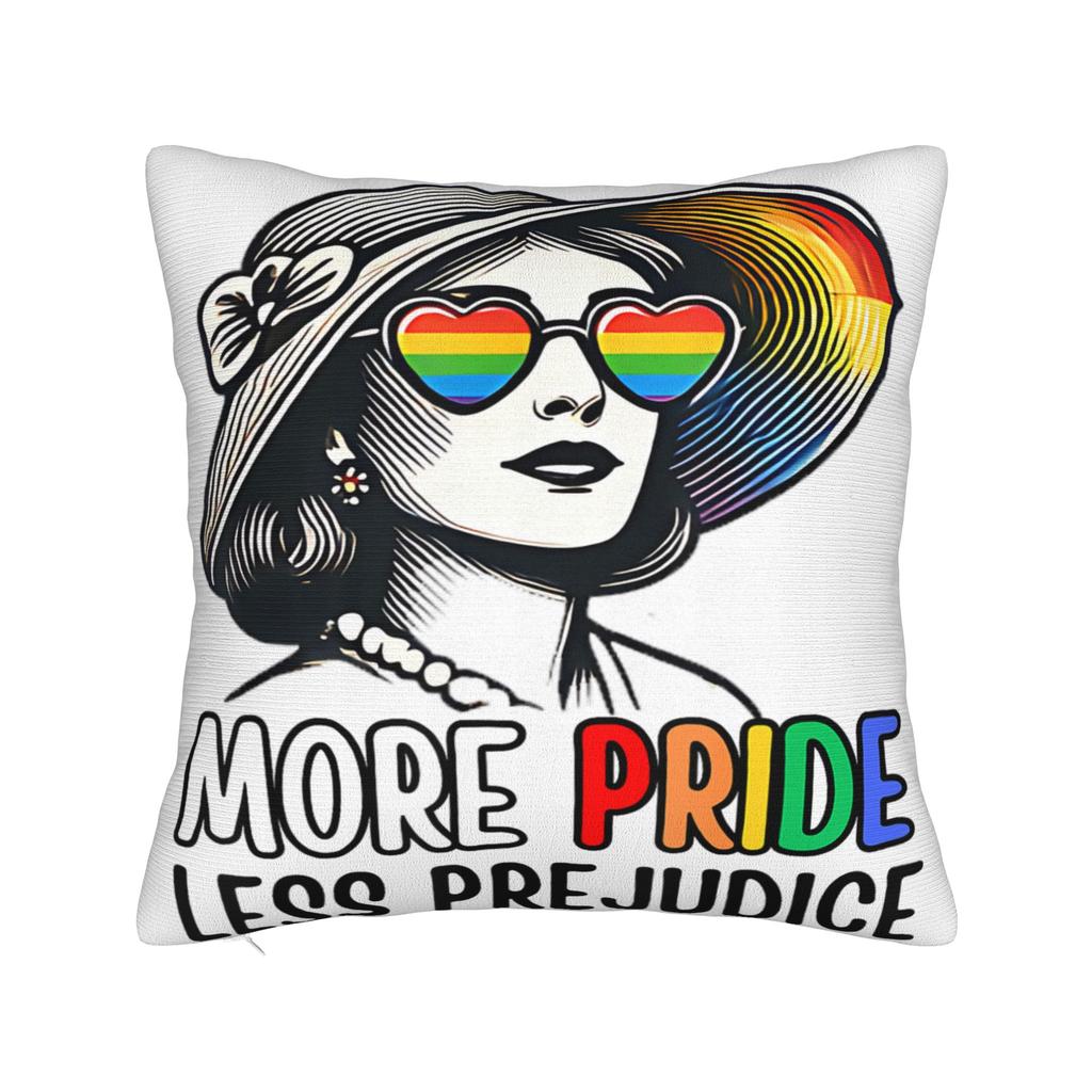 More Pride Less Prejudice  Pillowcases Accessories Printing Cushion Cover Decorative  Pillow Case Cover Car Multi Size