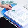 12/6pcs A4 Expanding File Folders with Push-Button 11-Ring Binder Pockets-Binder Organizers for School,Office,Home Organization