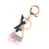 Женский сплав горный хрусталь брелок изысканный милый бант сумочка помада форма кулон брелок