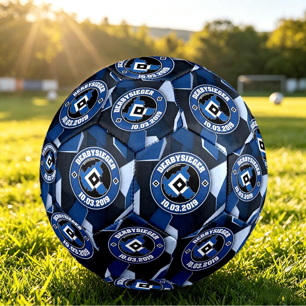Футбольный мяч Hamburger SV, размер 5, с принтом, противоскользящий, для взрослых, футбольный сувенир для фанатов футбола