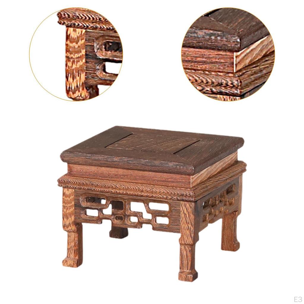 Настольная подставка для цветочного горшка, подставка под деревянное основание, держатель для цветочного горшка для внутреннего и наружного использования