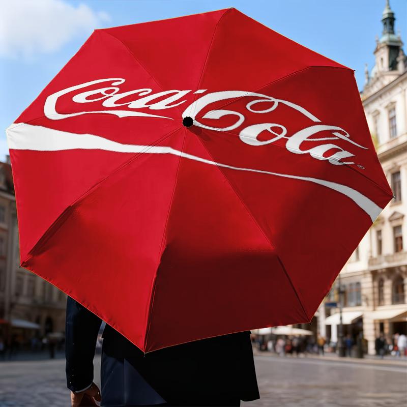Coca Зонт Складной зонт, автоматический зонт 8 спиц для Путешествий, кемпинга Использование Подарок на Хэллоуин Рождество
