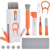 11 In 1 Orange Keyboard Cleaning Brush, Multifunctional Headphone Keyboard Cleaning Kit, Suitable for Tablets, Phones, Cameras