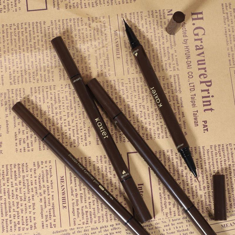 Двусторонняя подводка для глаз Silkworm, двойного назначения, не растекающаяся, естественная и гладкая тень для нижних ресниц, двойной эффект одним движением