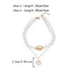Baroque Style Stackable Necklace Irregular Pearl Clavicle Chain Sun Pendant Necklace  For Women