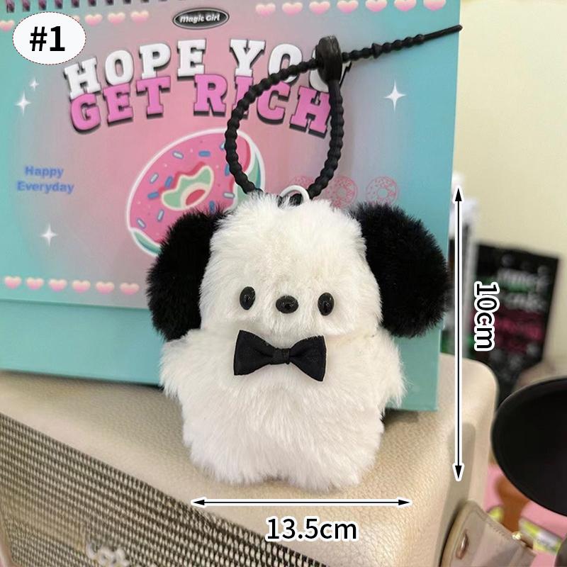 Kawaii Plush Dog Keychain Cartoon Puppy Stuffed Keyring Bag Pendant Couple Keychains Birthday Christmas Gift Bags Fillers