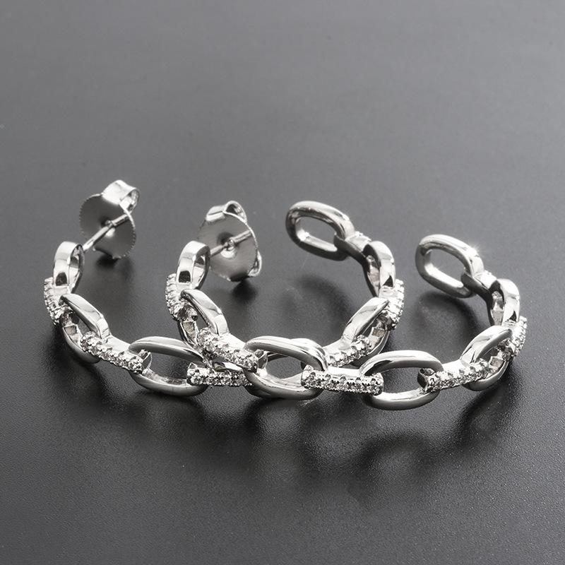 WWJ классические золотые ювелирные изделия с инкрустацией цирконием, круглые серьги-кольца