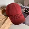 Letter gray baseball cap for women, wide brim, large face, duckbill cap, large head circumference hat