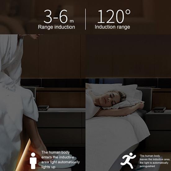 Светодиодная индукционная лампа, мягкое освещение, многофункциональная, высокая чувствительность, практичный датчик движения, беспроводной светодиодный ночник, товары для дома