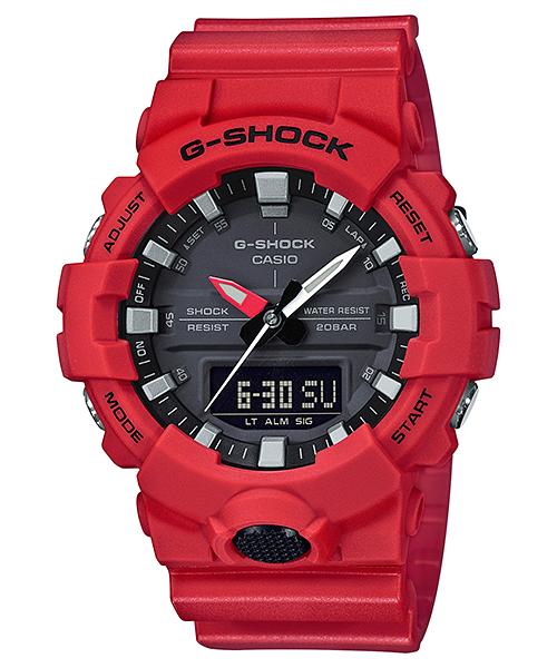 Casio Мужские кварцевые часы GA-800-4A из смолы, водонепроницаемые 200 м, ударопрочные, цифровые