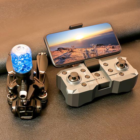 Дрон с дистанционным управлением 2,4 ГГц с тремя 8K камерами, бесколлекторным двигателем, для аэрофотосъемки, запускающий водяные бомбы, детский/взрослый RC квадрокоптер, игрушка