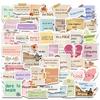 50 New Product Hand-teared Inspirational Text Stickers Special Shape Stickers DIY Hand-door Suitcase Laptop Decoration Stickers