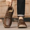 Мужская повседневная кожаная обувь ручной работы Лоферы Мокасины Мужские туфли на плоской подошве Обувь для вождения