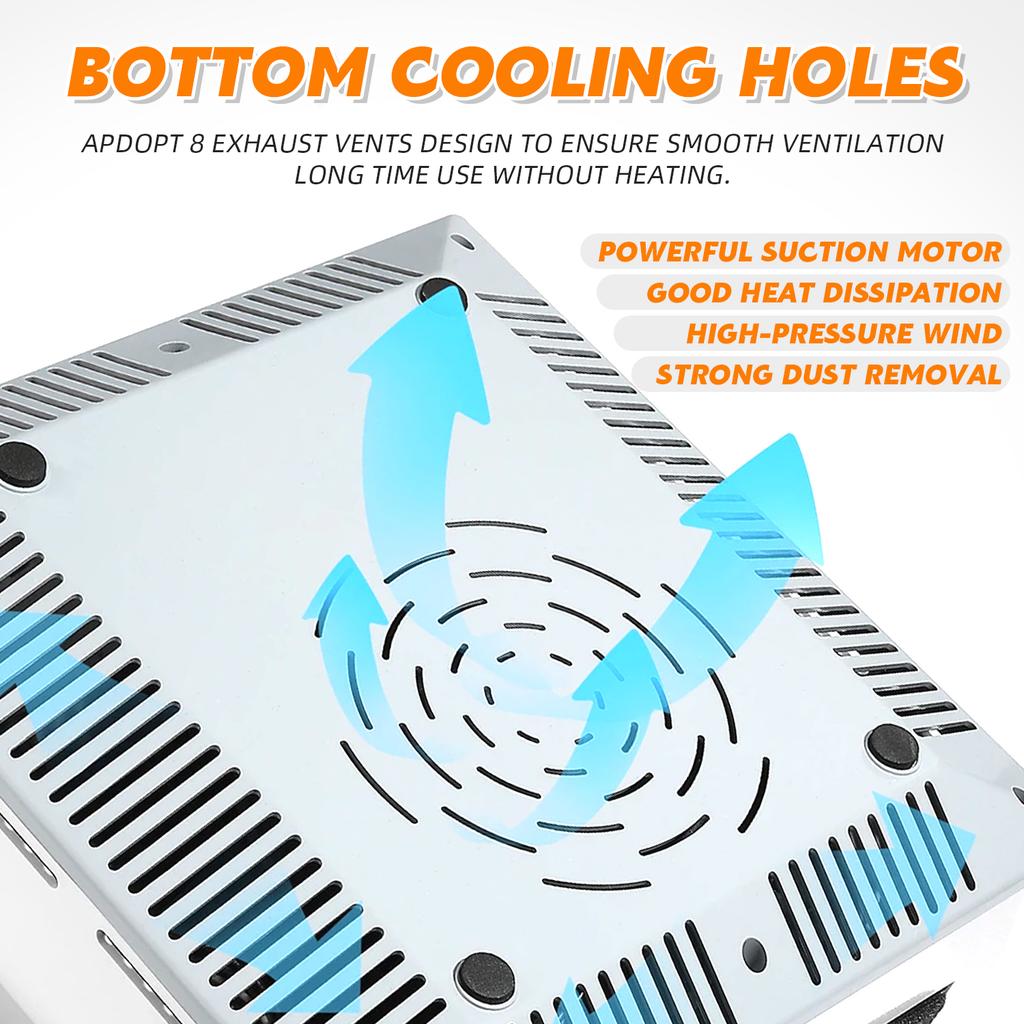 100W Powerful Nail Dust Collector For Manicure Nail Vacuum Cleaner With Fitter Nail Dust Fan For Manicure Salon Equipment