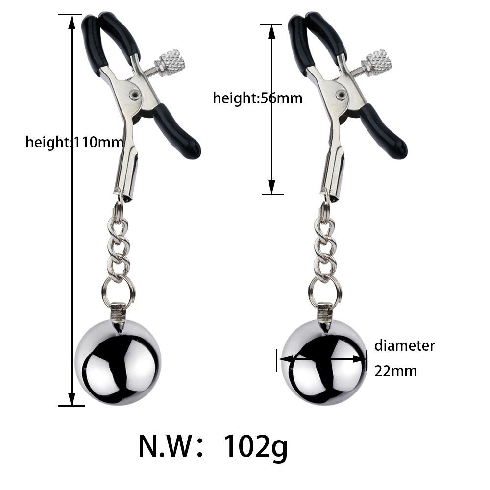2PCS Metal Adjustable Nipple Clips Labia Clamps Breast Clamps Sexy Toys Boobs Adult Flirt Toys for Couples Valentine's Day Gifts