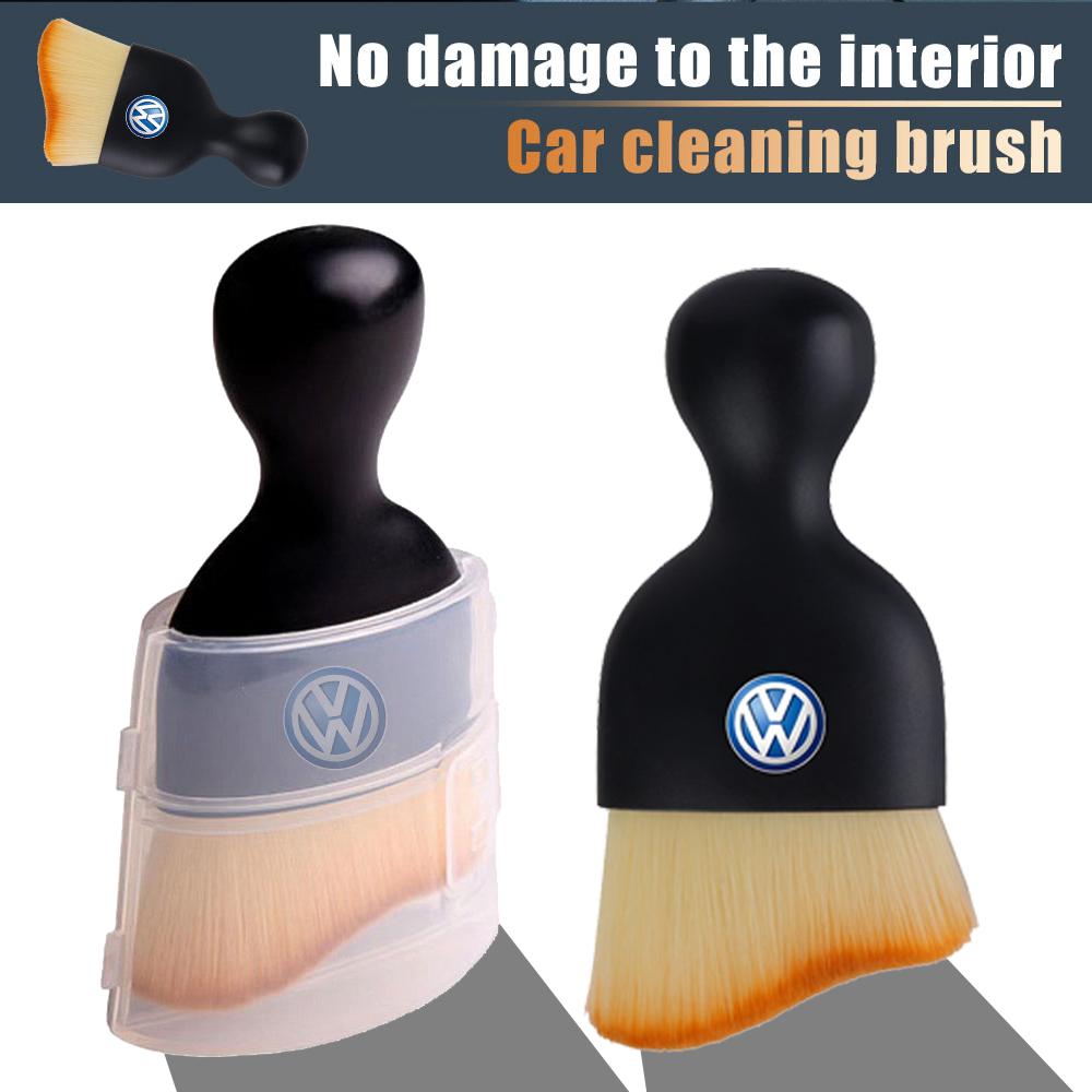 1pc Car Interior Cleaning Soft Brush Gap Dust Removal Tools For VW Golf 8 POLO GTI Sagitar Lamando Tiguan Magotan Accessories zr8