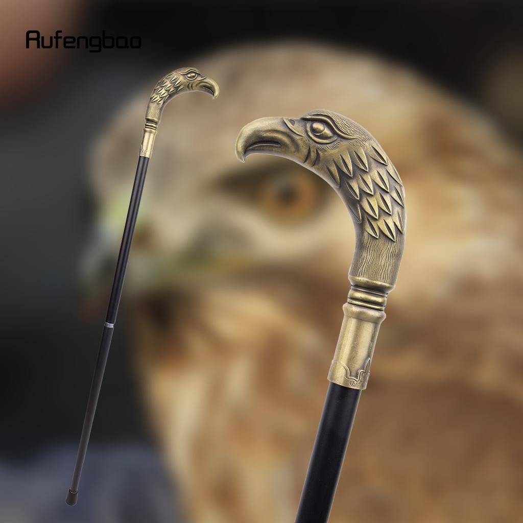 Coppery Long Head Eagle Luxury Walking Stick Party Fashion Elegant Walking Stick Decorative Cospaly Cane Knob Crosier 90cm