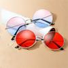Retro Round Hippie Sunglasses Fashion Circle Metal Sunglasses For Women Men Disco Party Glasses